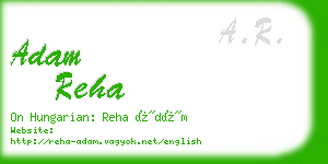 adam reha business card